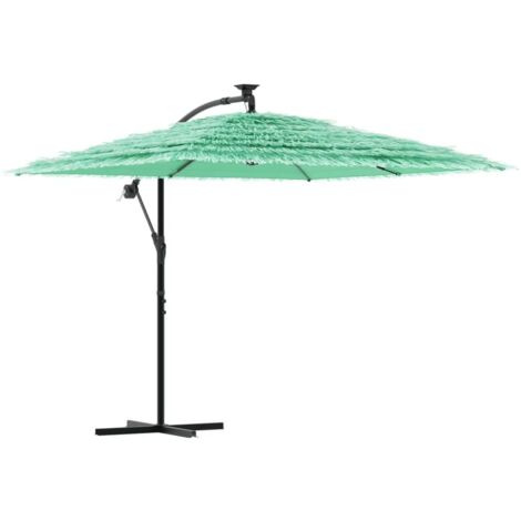 vidaXL Ombrellone Giardino con Palo in Acciaio Verde 246x246x230 cm