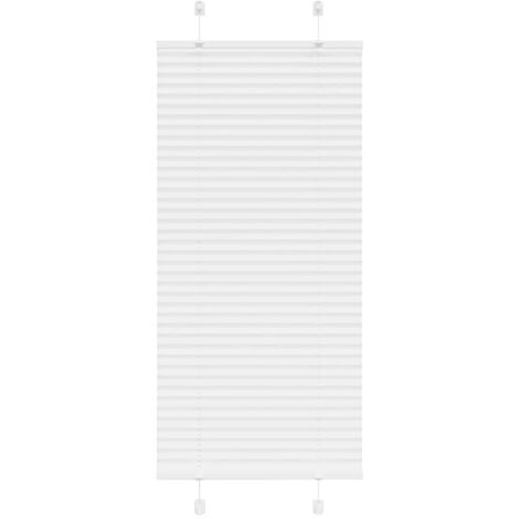 vidaXL Tenda Plissettata Bianca 55x150 cm Larghezza Tessuto 54,4