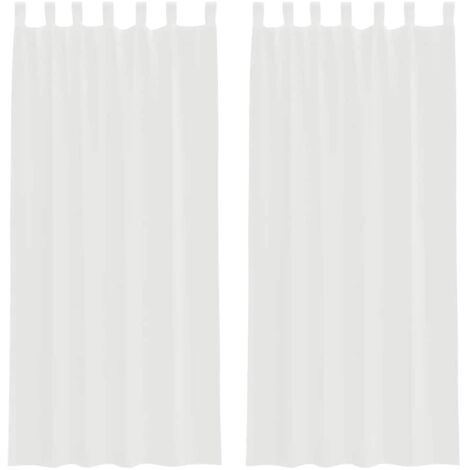 vidaXL Tende in Voile con Passanti 2 pz Bianco 140x225 cm