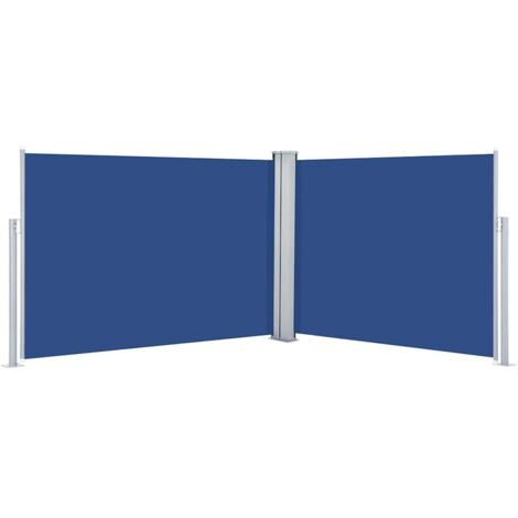 vidaXL Tenda da Sole Laterale Retrattile Blu 120x1000 cm