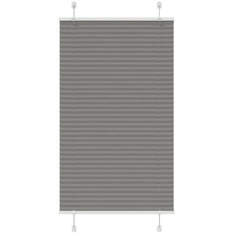 vidaXL Tenda Plissettata Antracite 75x100 cm Larghezza Tessuto 74,4 cm