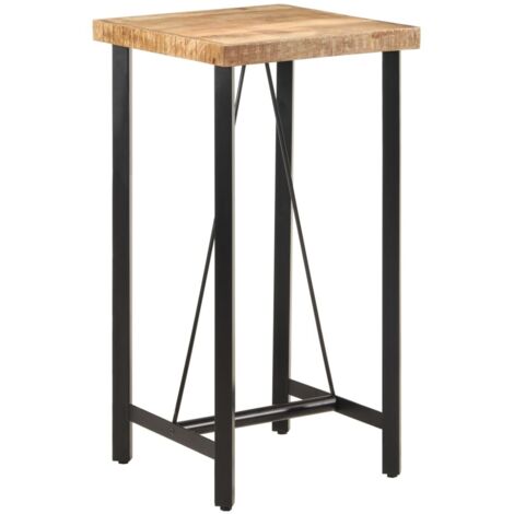 vidaXL Tavolino da Bar 55x55x107 cm Legno Massello di Mango e Ferro