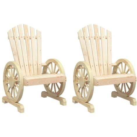 vidaXL Sedie da Giardino Adirondack 2 pz in Legno Massello di Abete