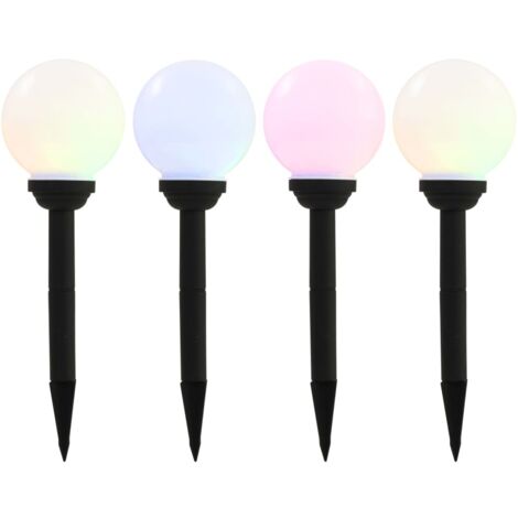 vidaXL Lampade Solari da Esterni Sferiche 4pz LED RGB 15cm