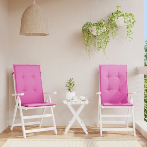 vidaXL Cuscini per Sedie 2 pz Rosa 120x50x3 cm in Tessuto