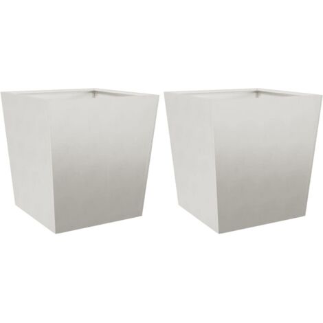 vidaXL Fioriere da Giardino 2 pz 50x50x50 cm in Acciaio Inox