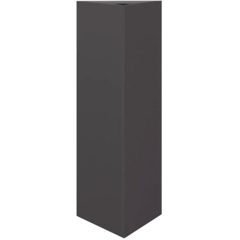 vidaXL Fioriera da Giardino Nera Triangolare 30x26x75 cm in Acciaio