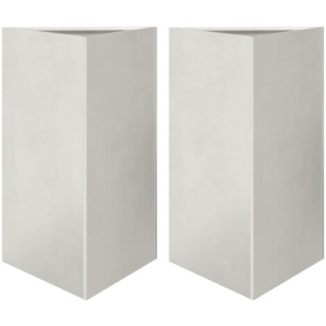 vidaXL Fioriere da Giardino 2 pz Triangolari 50x43x75 cm Acciaio Inox