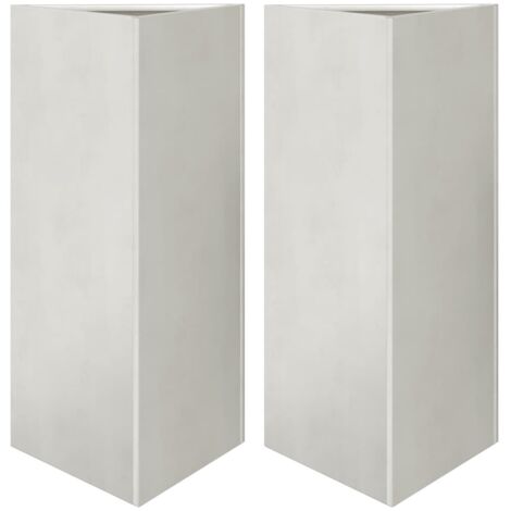 vidaXL Fioriere da Giardino 2 pz Triangolari 40x40x75 cm Acciaio Inox