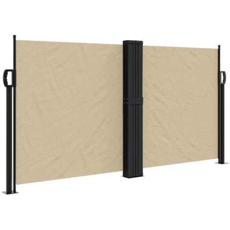 vidaXL Tenda da Sole Laterale Retrattile Beige 120x600 cm