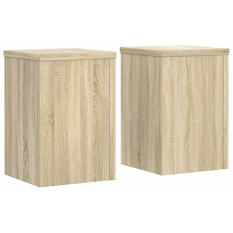 vidaXL Supporti per Piante 2 pz Rovere 20x20x30 cm in Multistrato