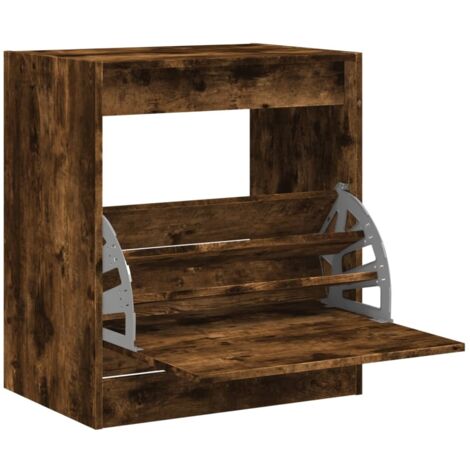 vidaXL Scarpiera Rovere Fumo 60x42x69 cm in Legno Multistrato