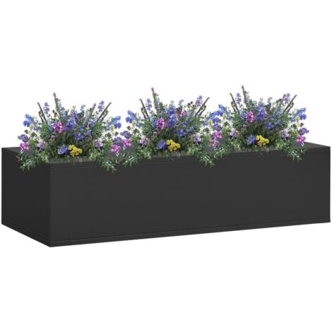 vidaXL Fioriera da Ufficio Antracite 90x40x23 cm in Acciaio