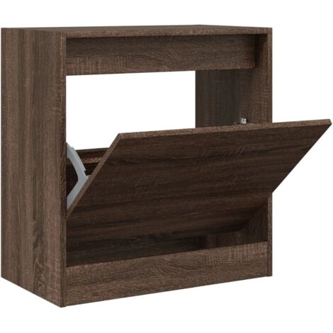 vidaXL Scarpiera Rovere Marrone 60x34x63,5 cm in Legno Multistrato