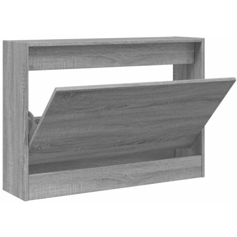 vidaXL Scarpiera Grigio Sonoma 80x21x57 cm in Legno Multistrato