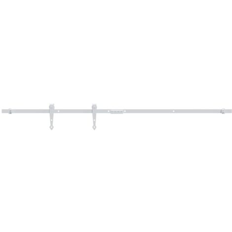 vidaXL Kit Mini Anta Scorrevole in Acciaio al Carbonio Bianco 122 cm