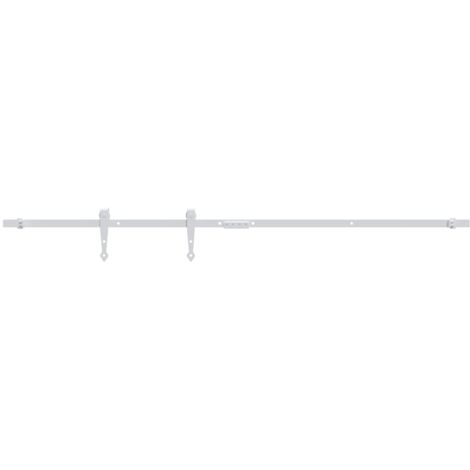 vidaXL Kit Mini Anta Scorrevole in Acciaio al Carbonio Bianco 152 cm