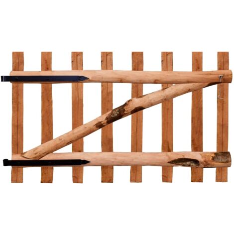 vidaXL Cancello Singolo Recinzione Legno Nocciolo Impregnato 100x60 cm