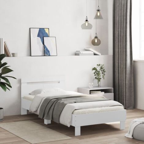 Giroletto con Testiera Bianco 100x200 cm in Legno Multistrato vidaXL (1/5)