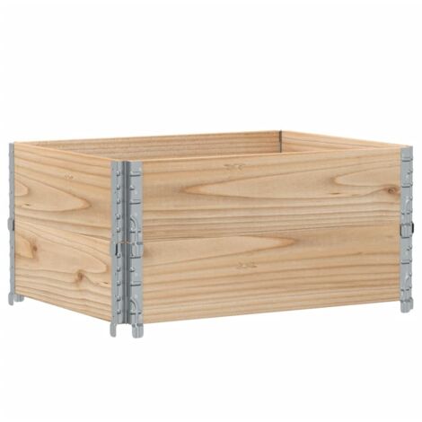vidaXL Paretali per Pallet 2 pz 80x60 cm in Legno Massello di Pino