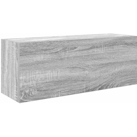 vidaXL Mobile da Bagno Grigio Sonoma 80x25x30 cm in Legno Multistrato