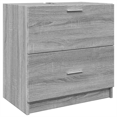 vidaXL Mobile Lavabo Grigio Sonoma 59x37x59 cm in Truciolare