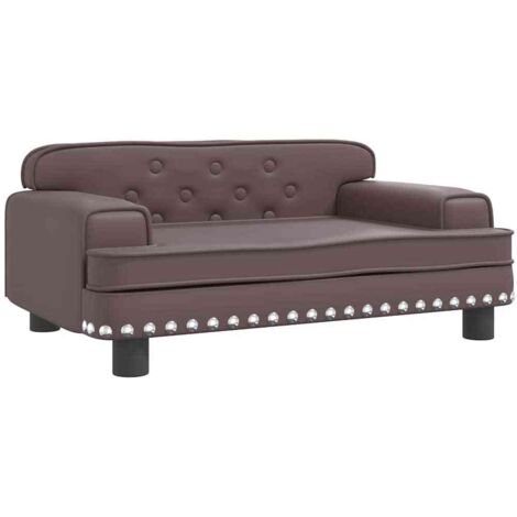 vidaXL Lettino per Cani Marrone 70x45x30 cm in Similpelle