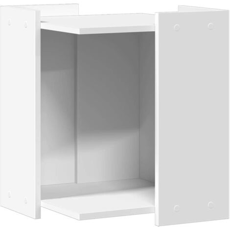 vidaXL Recinto per Lettiera per Gatti Bianco 80x50x45 cm in Truciolato