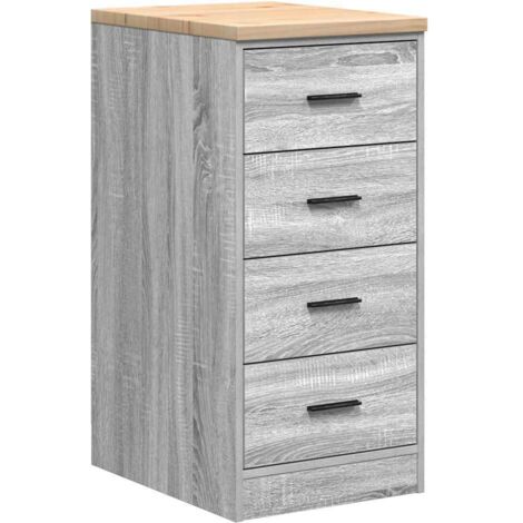vidaXL Armadietto per Garage Grigio Sonoma 40x51x85 cm