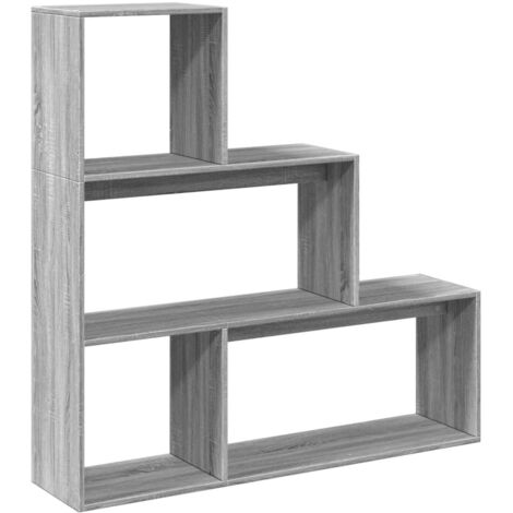 vidaXL Libreria Divisorio 3Piani Grigio Sonoma 123x29x123cm Truciolato