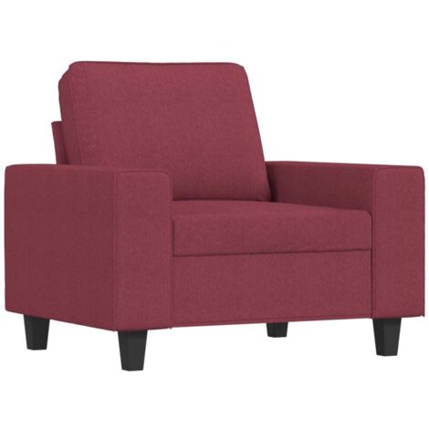 Poltrona Rosso Vino 60 cm in Tessuto vidaXL 728228