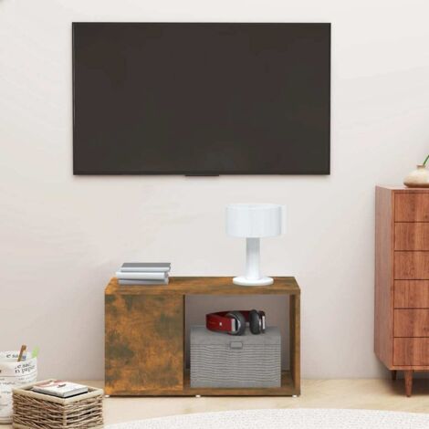 vidaXL Mobile Porta TV Rovere Fumo 60x24x32 cm in Legno Multistrato