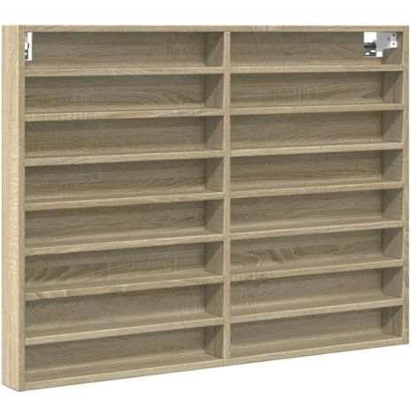vidaXL Armadietto Vetrina Rovere Sonoma 100x8,5x75cm Legno Multistrato