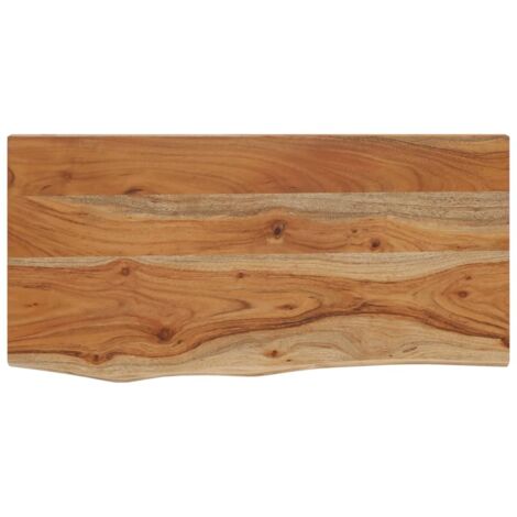 vidaXL Mensola a Muro 40x20x2,5 Rettangolare Legno Acacia Bordi Vivi