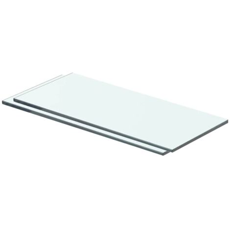 vidaXL Mensole in Vetro Trasparente 2 pz 40x12 cm