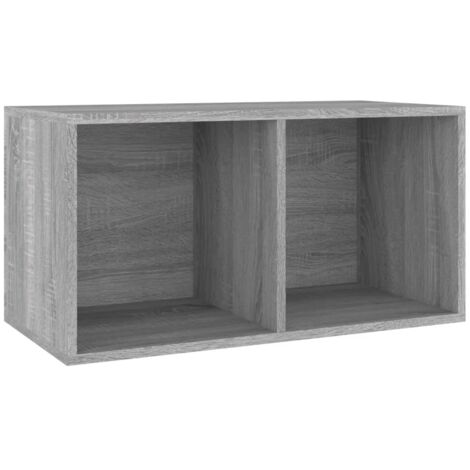 vidaXL Contenitore Vinili Grigio Sonoma 71x34x36 cm Legno Multistrato
