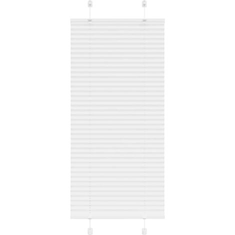 vidaXL Tenda Plissettata Bianca 60x150 cm Larghezza Tessuto 59,4 cm