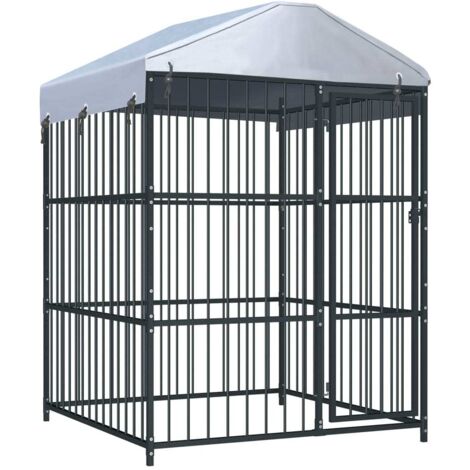 vidaXL Canile da Esterno con Tetto 150x150x210 cm