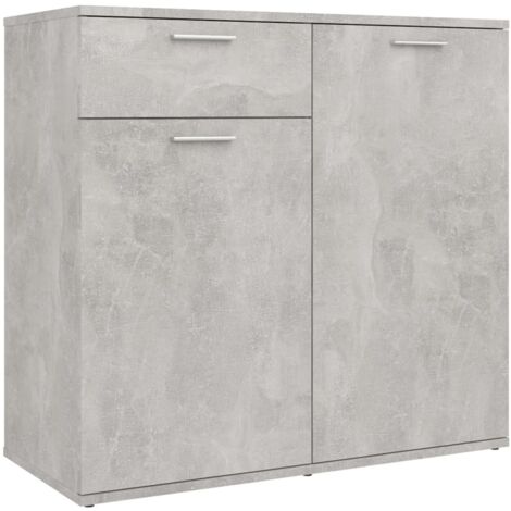vidaXL Credenza Grigio Cemento 80x36x75 cm in Legno Multistrato