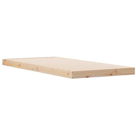 vidaXL Struttura letto a terra Naturale 100 x 220 cm (1/5)