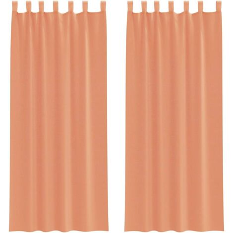 vidaXL Tende in Voile con Passanti 2 pz Terracotta 140x260 cm
