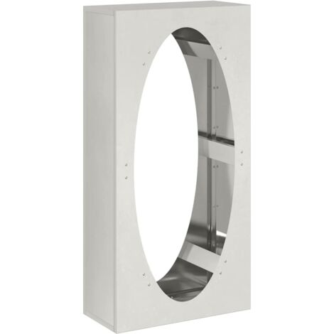 vidaXL Rastrelliera per Legna da Ardere 50x23x100 cm in Acciaio Inox