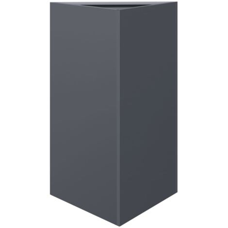 vidaXL Fioriera da Giardino Antracite Triangolare 50x43x75 cm Acciaio