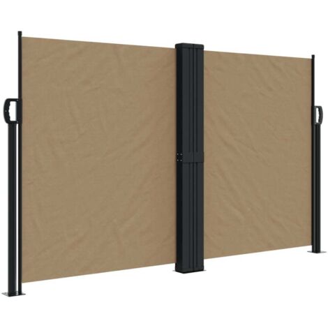 vidaXL Tenda da Sole Laterale Retrattile Tortora 140x1000 cm