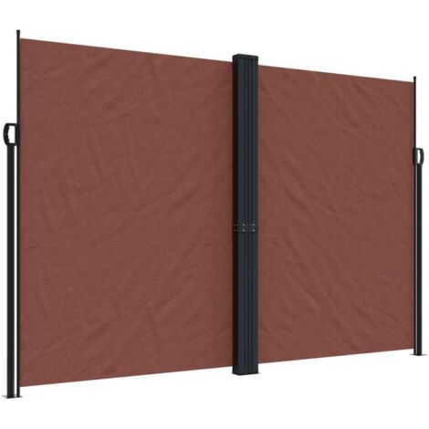 vidaXL Tenda da Sole Laterale Retrattile Marrone 220x1000 cm