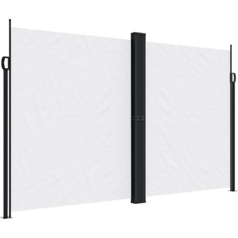 vidaXL Tenda da Sole Laterale Retrattile Bianca 200x1000 cm