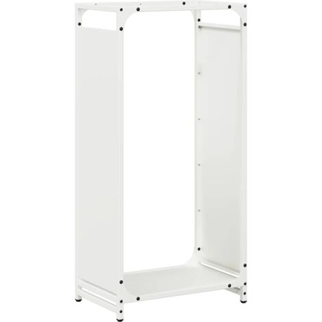 vidaXL Rastrelliera per Legna da Ardere Bianca 44x28x90 cm