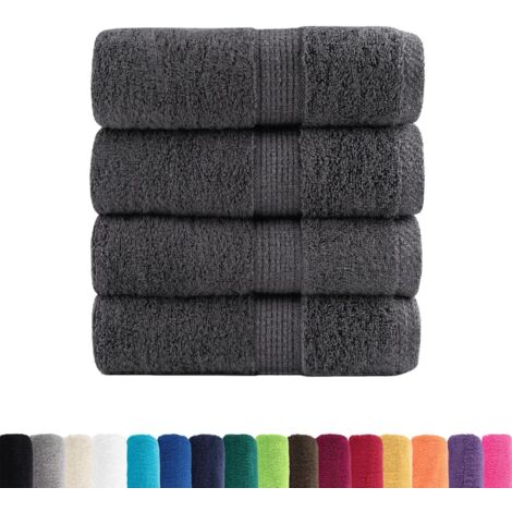 Asciugamani Premium SOLUND 4 pz Antracite 30x30 cm 600 g/m² vidaXL