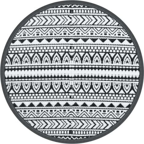 vidaXL Tappeto da Esterni ARAKIL Nero Ø160 cm in PP