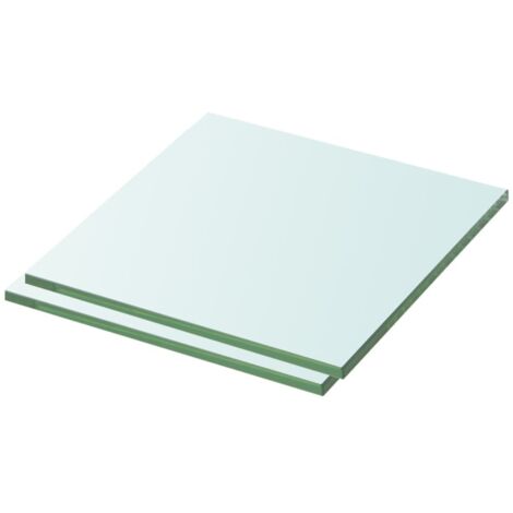 vidaXL Mensole in Vetro Trasparente 2 pz 30x30 cm